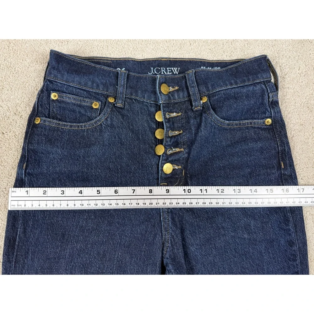 NWOT J. CREW '96 Flare Button Fly Women's Sz 26 (actual 26x30) Blue Jeans #1472